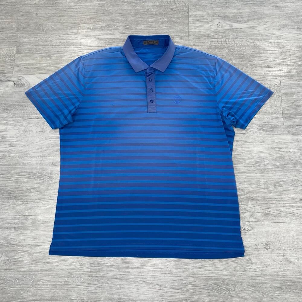 G/Fore Polo Men’s XXL Shirt Button Up Golf Collared Performance Outdoor Striped
